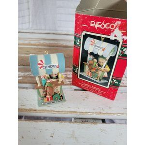 Enesco Santa's sweet Yuletide Fair ornament candies 1990 second edition